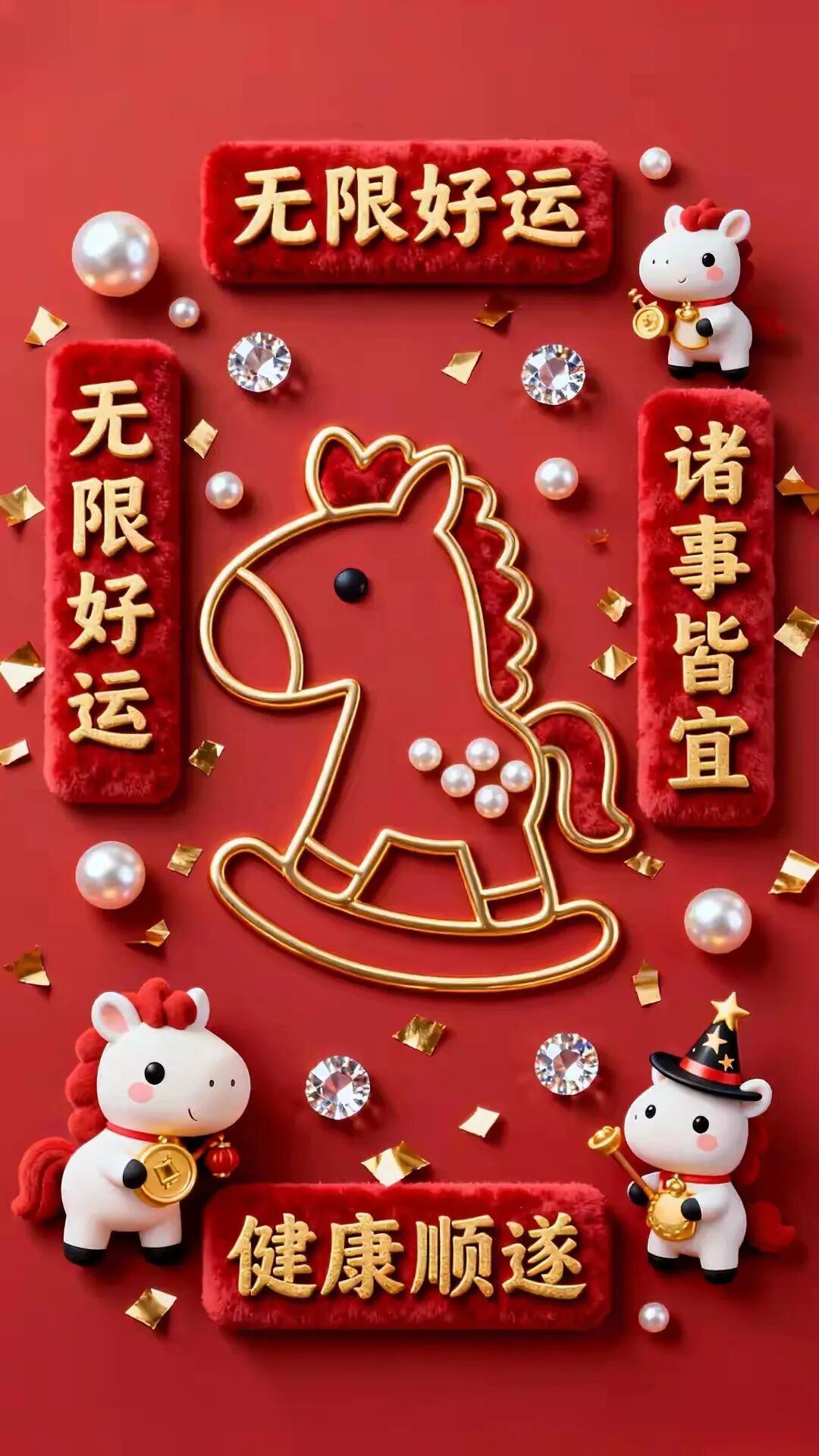 马年大吉，设计有礼。愿新年，您的品牌如马跃新程，声名远扬！